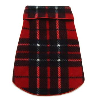 Blanket Plaid Dog Pullover - Red