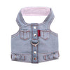 Blue Jean Jacket Denim Vest Dog Harness by Doggles