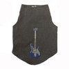 Blue Studded Guitar Dog Tank by Daisy and Lucy - Dark Heather Gray