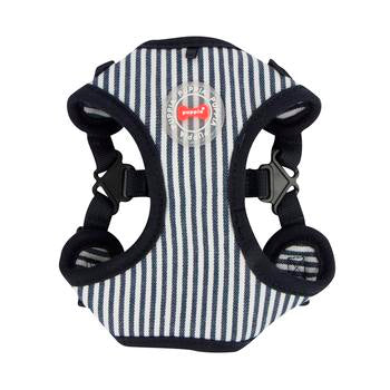 Bobby Adjustable Step-In Dog Harness by Puppia - Striped Navy