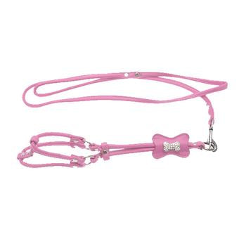 Bone Step-In Dog Harness by Cha-Cha Couture - Matte Light Pink