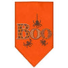 Boo Rhinestone Dog Bandana - Orange