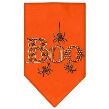 Boo Rhinestone Dog Bandana - Orange