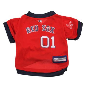 Boston Red Sox Baseball Dog Jersey - Navy Trim