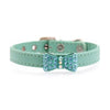 Bow-dacious Crystal Dog Collar - Aqua