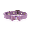 Bow-dacious Crystal Dog Collar - Lavender