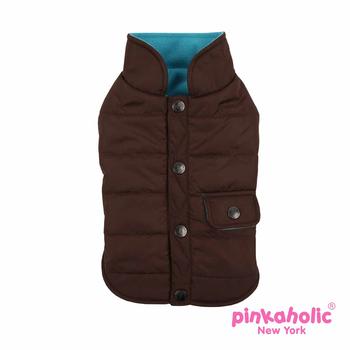 Bravado Quilted Dog Vest by Pinkaholic - Brown