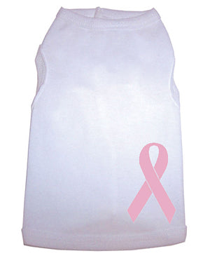 Breast Cancer Dog Tank - White