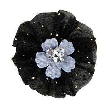 Bridget Rosette Dog Bow By Pinkaholic - Black