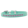 Bright Pink Crystal Puppy Aqua Dog Collar