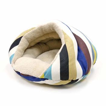 Burger Dog Bed by Dogo - Blue Stripes