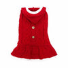 Cable Hoodie Dog Sweater Dress by Dogo - Red