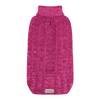 Cable Knit Turtleneck Dog Sweater by Go Fresh Pet - Melange Fuschia