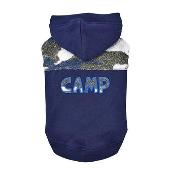 Camp Hooded Dog Shirt By Puppia - Navy