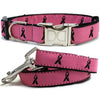 Cancer Awareness Dog Collar and Leash Set by Diva Dog