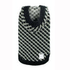 Candy Striped Hooded Dog Sweater by Hip Doggie - Black