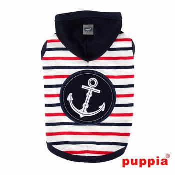 Capitane Hooded Dog Shirt by Puppia - Navy