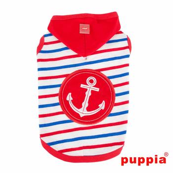 Capitane Hooded Dog Shirt by Puppia - Red