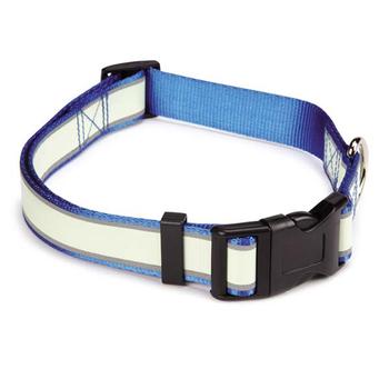 Casual Canine Glow Nylon Dog Collar - Blue