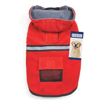 Casual Canine Reflective Hooded Dog Jacket - Red