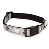 Casual Canine Reflective Pawprint Dog Collar - Gray