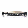 Casual Kitty Two Tone Pawprint Cat Collar - Black