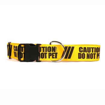 Caution Dog Collar by Yellow Dog - Do Not Pet