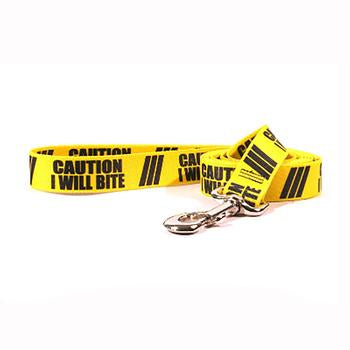 Caution Dog Leash by Yellow Dog - I Will Bite