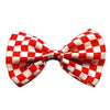 Checkered Dog Bow Tie - Red