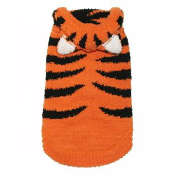 Chenille Tiger Dog Hoodie by Hip Doggie