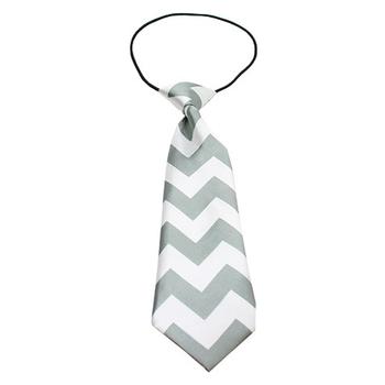 Chevron Big Dog Neck Ties - Gray