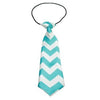 Chevron Big Dog Neck Ties - Light Blue