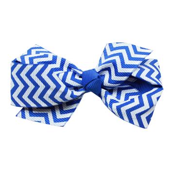 Chevron Dog Barrette - Blue