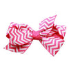 Chevron Dog Bow - Bright Pink