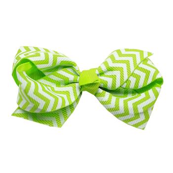 Chevron Dog Bow - Green