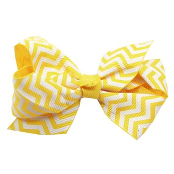 Chevron Dog Bow - Yellow