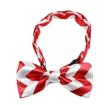 Chevron Dog Bow Tie - Red