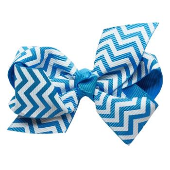 Chevron Dog Bow - Turquoise