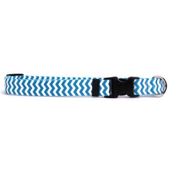 Chevron Dog Collar by Yellow Dog - Blueberry