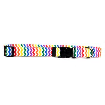 Chevron Dog Collar by Yellow Dog - Candy Stripe