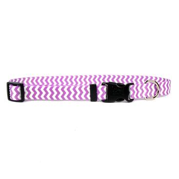 Chevron Dog Collar by Yellow Dog - Grape