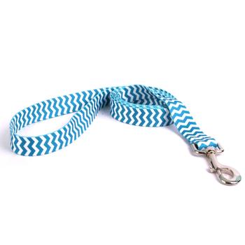 Chevron Dog Leash by Yellow Dog - Blueberry