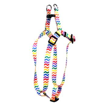 Chevron Step-In Dog Harness by Yellow Dog - Candy Stripe