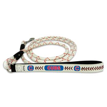 Chicago Cubs Frozen Rope Leather Dog Leash