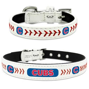 Chicago Cubs Leather Dog Collar