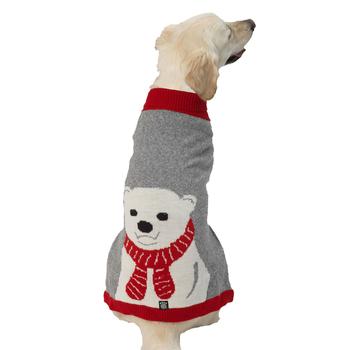 Chili's Polar Bear Dog Sweater - Red Multi