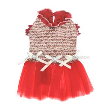 Christina Party Dog Dress - Red