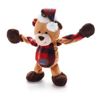 Christmas Bear Pulleez Dog Toy