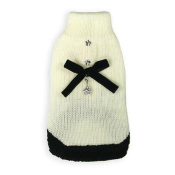 Classic Coco Mohair Dog Sweater by Hip Doggie - Cream