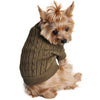 Cable Knit Dog Sweater by Doggie Design - Herb Green